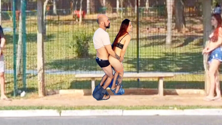 Amateur Blowjob At The Bus Stop: Crazy Public Sex With Fanny Squirting In HD