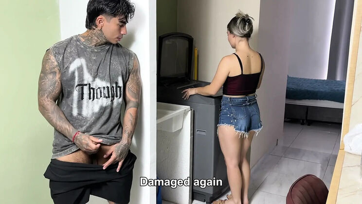 Caught in the Washing Machine: My Flatmate Fucked Me Hard