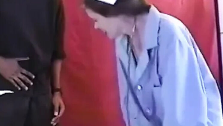 Hairy Vintage Doctor Examines Ancient Interracial Pussy