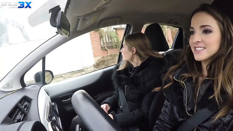 Shy Hitchhiker Tiffany Tatum Makes Out With Horny Driver Amirah Adara