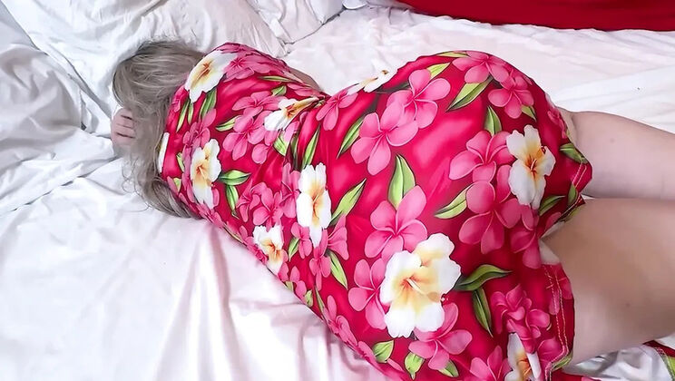 Big ass stepmom sucks stepson's cock and takes it in the ass until she moans