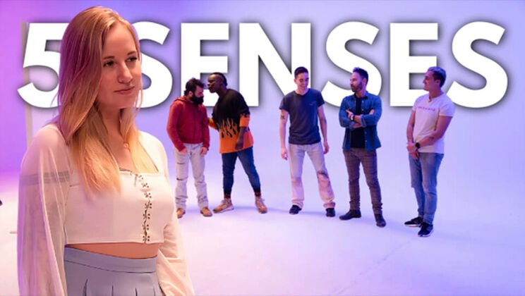 Marie Hardon and Friends Compete in a Horny 5 Senses Dating Game Show