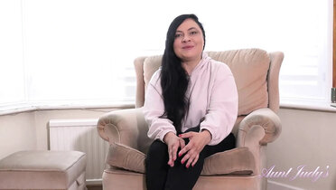Hairy Chubby MILF Christina Gets A Naughty Interview And Shows Off Her Hairy Bush