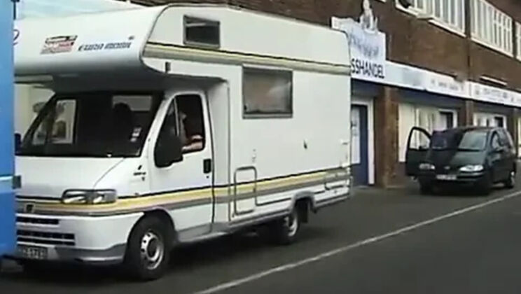 Hot teen sucks giant cock in delivery van