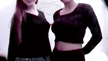 Amateur Blonde and Brunette Teens Fingering in Hot Lesbian Sex Games