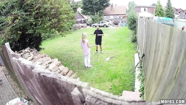 Local Guy Marc Caught Filming Hot Neighbor Carla Cox, She Makes Him Fuck Her Doggystyle and Takes a Facial