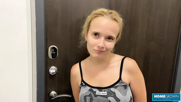 Hot Blonde Slut Sucks Bank Rep's Cock in Tight Yoga Gear Roleplay