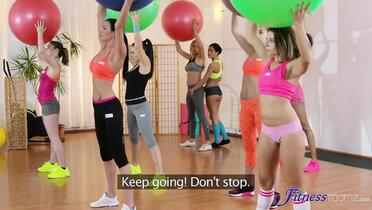 Gym MILF and Students - Passionate Lesbian Threesome with Luna and Bianca