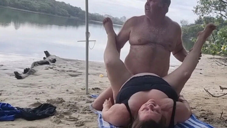 Horny BBW Almost Caught Fucking At The River - Exclusive FapHouse