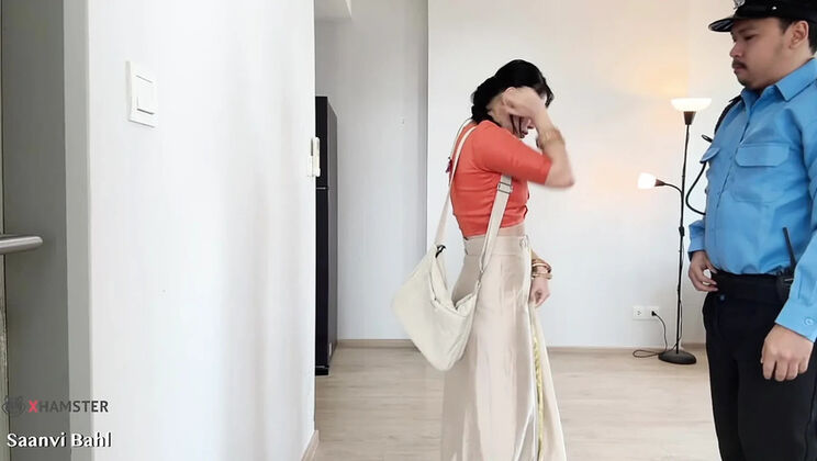 Desi Cop Saanvi Bahl Rough Blowjob for Security Guy – Indian Hardcore Sex