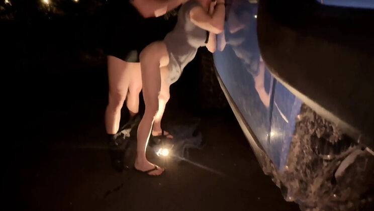 Roadside Quickie: Wife Takes Huge BWC Deep Throat in Public