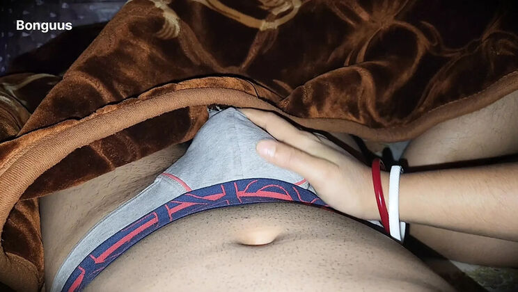 Stepmom Grabs My Dick and I Cum Inside Her Pussy While Sharing Bed