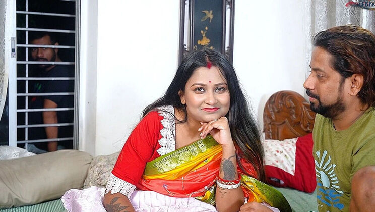 Desi Bhabhi Alone at Home Gets Hardcore Threesome Fuck With Two Local Men - Full Movie Hindi Audio