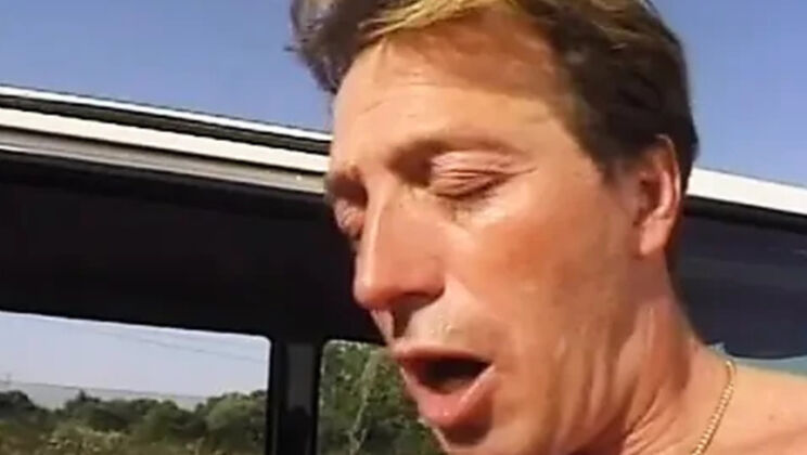 Redhead mechanic takes on a car lot gangbang - full movie