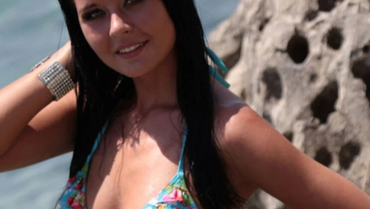 Mia Manarote Beach Striptease – Lovely Brunette Teen Solo