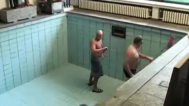 Cute Brazilian Teen Surprises Two Pool Cleaners with Big Tits