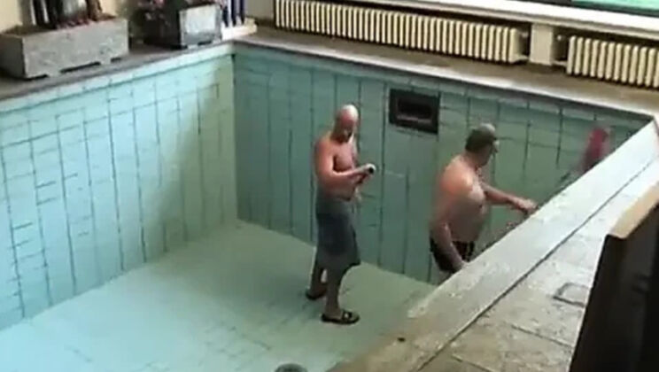 Cute Brazilian Teen Surprises Two Pool Cleaners with Big Tits