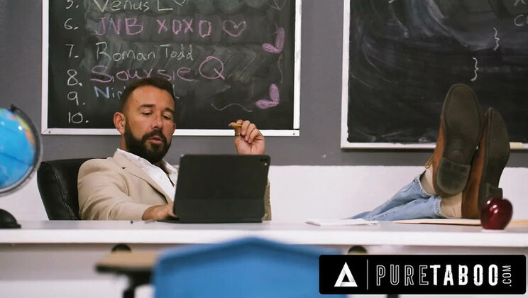 Pixie Smalls & Myra Moans Lesbians Fuck Teacher to Stop Bully