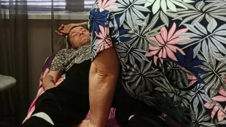 Neighbor MILF sucks cock and swallows hot cum in her mouth