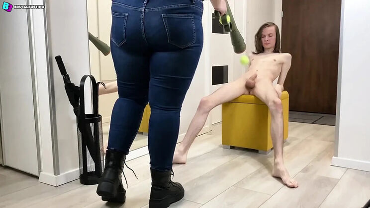 AI Made His Balls Blue and Swollen! Extreme Ballbusting with Dave Moon and Jennifer - Hard CBT Kicks