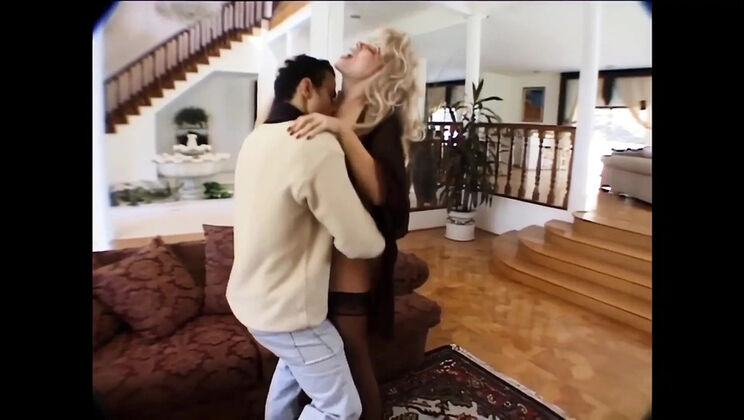 Horny Blonde MILF Takes Gigantic Cocks in Her Hot Pussy