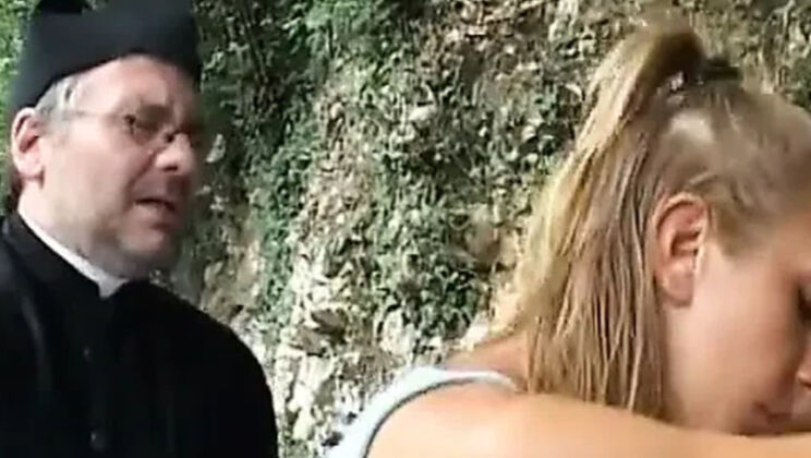 Cutie gets bent over outdoors and fucked hard and fast