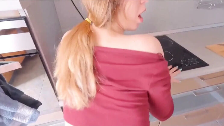 Stepmother Relaxes With Her Stepson While He Rubs His Big Cock on Her Creamy Pussy