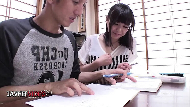 Hot Japanese Student Haruka Miura Gives a Rough Blowjob